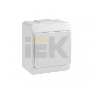 ВС20-1-0-ГБ выкл 1кл о/у IP44 (цвет клавиши: белый) ГЕРМЕС (цвет клавиши: белый) ИЭК EVM10-K01-10-44-EC