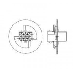 794761-1, Штыревые и гнездовые соединители FLANGED CAP HSG 9P UL94V-0