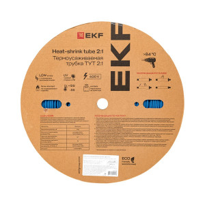 Термоусаживаемая трубка ТУТ нг 4/2 синяя рулон PROxima tut-4-g