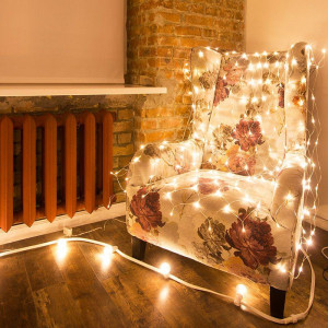 Гирлянда Сеть 1,5х1,5м, прозрачный ПВХ, 150 LED ТЕПЛЫЙ БЕЛЫЙ 215-126