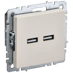 Розетка BRITE USB A+A 3.1А РЮ10-1-БрКр беж. BR-U21-D31-K10