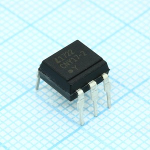 CNY17-2, Оптопара транзисторная, 5кВ 70В 10мА Кус=63...125%