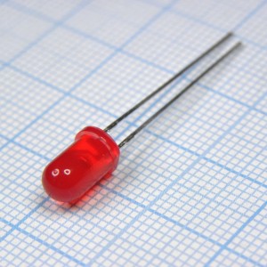 L-53LID, Светодиод 5мм/красный/625нм/0.7-5мкд/60° /2mA