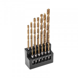 Набор сверл по металлу, 1,5-6,5мм (через 0,5мм, 3,2мм, 4,8мм), HSS, ТИТАН, шестигранный хвостовик, 13 шт. KR-91-0622