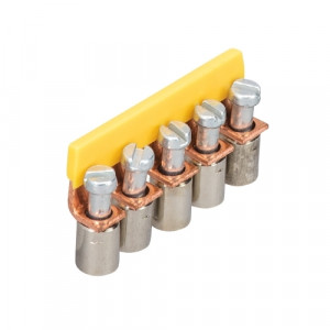 Соединительная перемычка IVB WK 2,5 - 5, Соединительная перемычка, 5 полюсов, изолированная, винтовая, для клемм: WK 2,5/U цвет: желтый