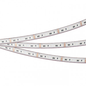 Лента герметичная RTW-PS-A120-10mm 24V RGB (12 W/m, IP67, 2835, 5m) 042907, Светодиодная лента RTW серии A120, герметичная IP67 (PS - силиконовая экструзия). Светодиоды SMD 2835, 120 шт/м (600шт на 5м), белая плата, скотч 3М. Цвет RGB, угол 120°. Питание 24 В, мощность 12 Вт/м (60 Вт на 5 м). Размеры 5000x10x4 мм. Мин. отрезок 50