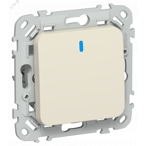 FLITE Выключатель 1-клавишный проходной с индикацией 10А ВС61-1-1-ФлСл сливочный IEK FI-V12-1-10-1-K86
