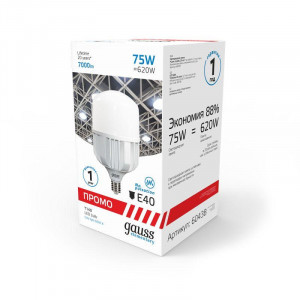 Лампа светодиодная Elementary 75Вт T140 цилиндр 6500К холод. бел. E27 7000лм Promo 60438