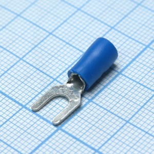 SV2-4L  Red, наконечник кабельный вилочный с изоляцией d=4.3мм, сеч. пров.1.5-2.5мм2