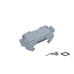 Защитная крышка H10B-PC-2LP-NT, Защитная крышка, типоразмер 10B, с уплотнителем, с двумя пластиковыми защелками, с удерживающей стропой от утери с кольцевым наконечником, материал корпуса: пластик