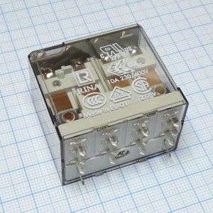 56.44.9.024.0000, монтаж на печатную плату; 4CO 12A; контакты AgNi; катушка 24В DC; степень защиты RTI