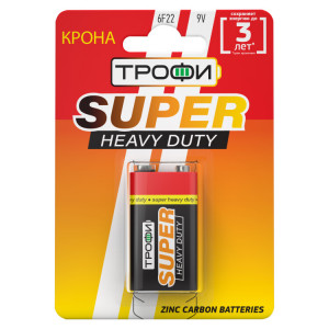 Батарейки 6F22-1BL SUPER HEAVY DUTY Zinc (12/96/6912) Б0023144