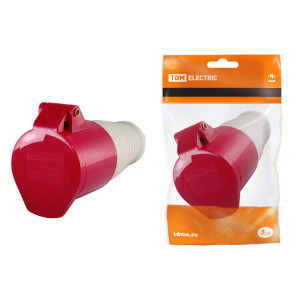 Розетка 214 переносная 3Р+РЕ 16А 380В IP44 SQ0603-0011