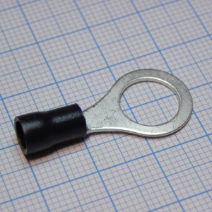 RV2-10  Black, наконечник кабельный кольцевой с изоляцией d=10.5мм, сеч. пров.1.5-2.5мм2
