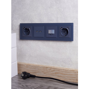 BRITE Рамка 4-мест. РУ-4-2-Бр стекло маренго матовый BR-M42-G-31-K35