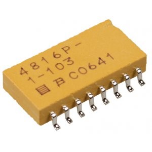 4816P-T01-104LF, Резисторная сборка 8 резисторов 100кОм