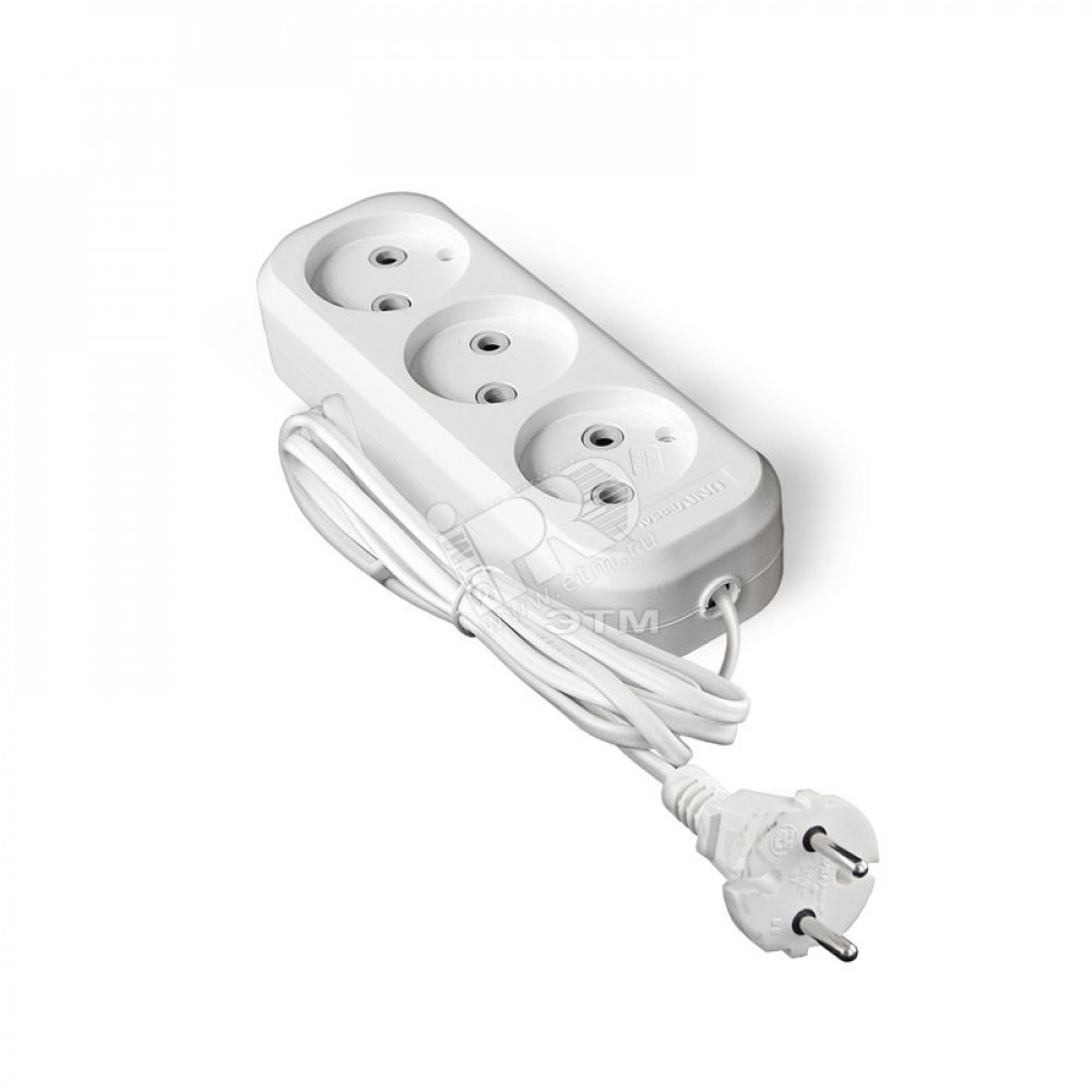 Изображение товара Удлинитель бытовой У6-639 ШВВП 2м, 3 гнезда, 16А