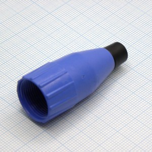 XLR колпачок синий d=3-6.5мм, AC-NUT-BLU, синий колпачок для разъемов XLR