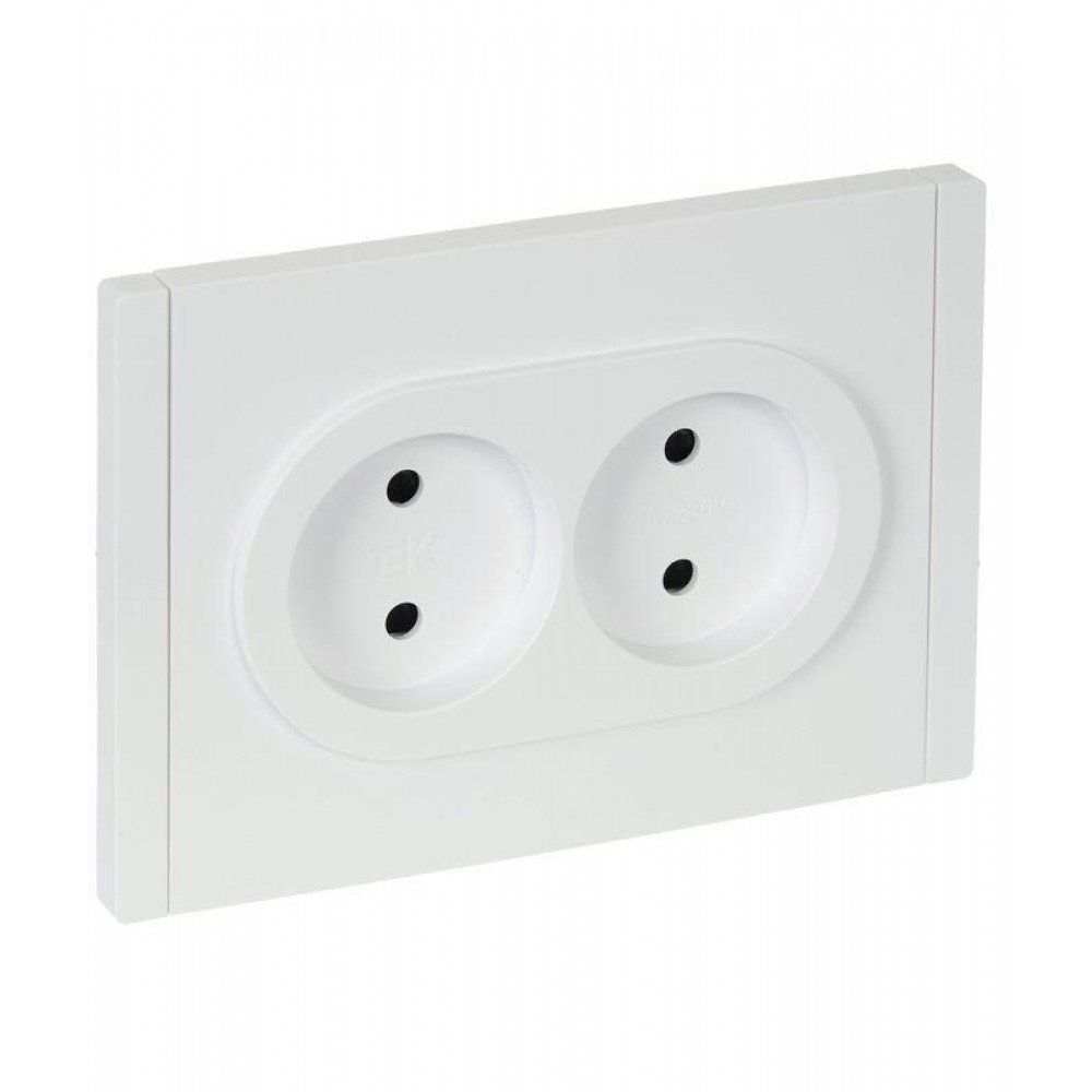 Изображение товара FORTE&PIANO Розетка 2-местная без заземления с защитой шторками 10А FP225