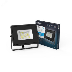 Прожектор LED Qplus 50W IP65 6500К черный 1/24 613511350