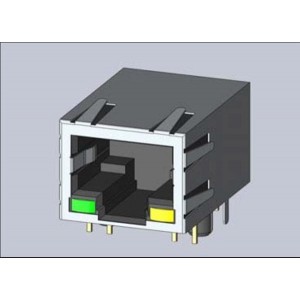 A60-113-235N414, Модульные соединители / соединители Ethernet 10P/8C MAGNETIC JACK W/ LED LATCH-UP 15u
