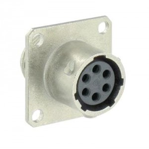 UT0W0106PH6, Стандартный цилиндрический соединитель 6P Size 10 Wall Mount Receptacle