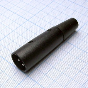 CANNON 50 3M, Аудио разъём XLR - вилка кабельная, 3 контакта, цвет - чёрный