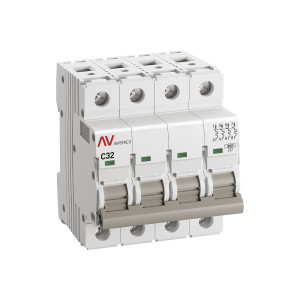 mcb10-4-32C-av Выключатель автоматический AV-10 4P 32A (C) 10kA EKF AVERES(кр.30шт)