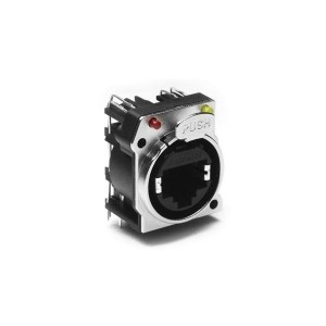 RJX8FB5HRGB, Модульные соединители / соединители Ethernet XLRnet B Type HOR CAT5e Red/GRN