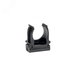 Держатель для труб (клипса) d16мм черн. (уп.10шт) Plast derj-z-16b