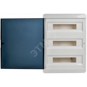 Корпус пластиковый ЩРН-П-54 IP41 черн. прозр. дверь TEKFOR TF5-KP12-N-54-41-K01-K03