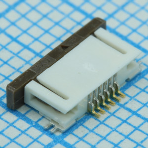 527460671, Соединитель FFC/FPC 6 контактов шаг 0.5мм угловой SMD серия Easy-On™ лента на катушке