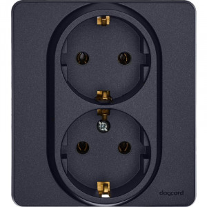 Розетка Inspiria 16А 250В 2х2P+E немецк. стандарт антрацит Leg 673753