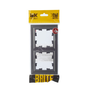 Рамка 2-м BRITE РУ-2-БрС сталь BR-M22-K46
