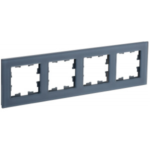 BRITE Рамка 4-мест. РУ-4-2-Бр стекло маренго матовый BR-M42-G-31-K35