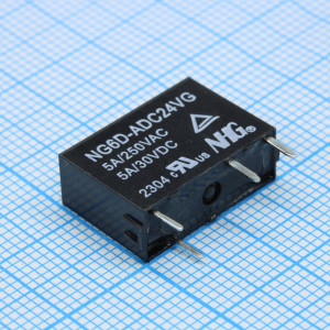 NG6DADC24VG, Реле сигнальное 5А один контакт на замыкание катушка 24В 0.2Вт