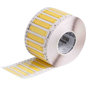 brd620336, HCM-60x10-B7643-YL бирка под два хомута, материал В-7643 полиэфирный полиуретан, цвет-жёлтый, 1000 шт. в рул.