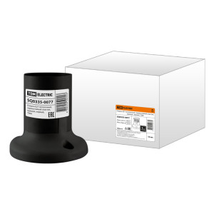 Патрон Е27 потолочный, термостойкий пластик, прямой, черный, SQ0335-0077