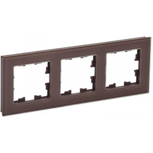 Рамка 3-м BRITE РУ-3-2-БрТБ стекло темн. бронза BR-M32-G-K45