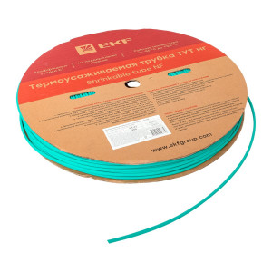 Термоусаживаемая трубка ТУТ нг 4/2 зелёная рулон PROxima tut-4-j