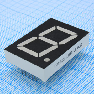 FYS-12011BUHR-11, 1 разрядный индикатор 30,6мм/красный/660нм/30-60мкд/ОА