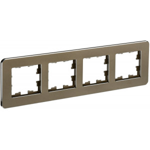 BRITE Рамка 4-мест. РУ-4-1-Бр металл латунь RE BR-M42-M-01-K49