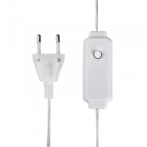 Гирлянда светодиодная "Роса "Фейерверк" 10м 250LED тепл. бел. 7.2Вт IP20 с контроллером на катушке 303-436