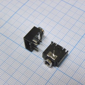 TRS 3.5 (mini jack) CK3-101A, Стерео аудио гнездо 3.5 мм (до 12В)