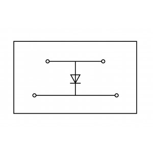 Этажная клемма WKFN 4 E/35 GU, Этажная функциональная клемма, 2 этажа, тип фиксации провода: пружинный, номинальное сечение: 4 мм кв., ширина: 6 мм, цвет: оранжевый, тип монтажа: DIN35