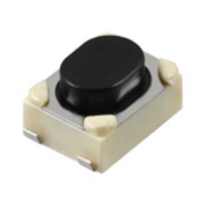 SKRPADE010, Кнопка тактильная 4.2Х3.2Х2.5мм вертикальная чёрная 4N 0.05А 16В 100000 циклов SMD монтаж