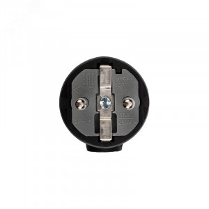 Вилка угловая влагозащ. с/з 16А IP44 каучук 111-003