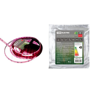 Лента светодиодная SMD2835-60 LED/м-IP65-12 В-4,8 Вт/м-красный (5 м) SQ0331-0311