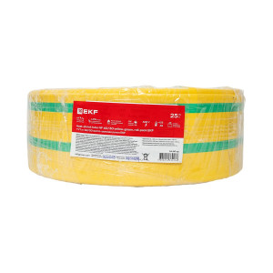 Термоусаживаемая трубка ТУТ нг 60/30 жел-зел рулон PROxima tut-60-yg