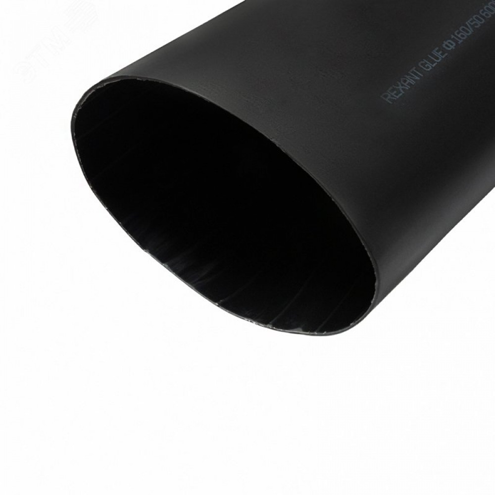 Изображение товара Трубка термоусадочная Rexant 160/50 мм с клеем 1 м черная